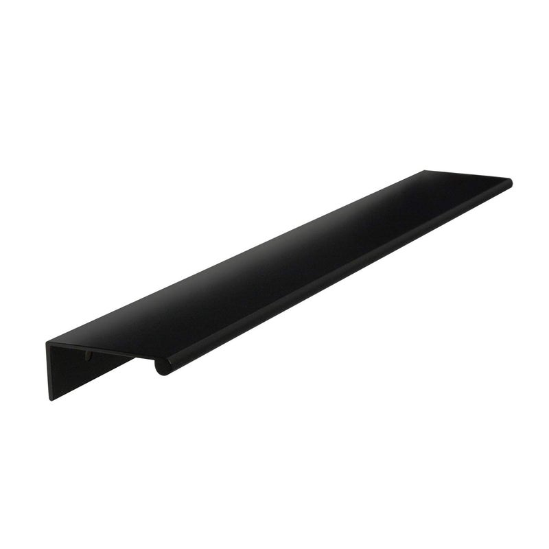 CKP Brand Item 3306 - 12 in. Back Mount Finger Edge Pull, Matte Black Finish â€“ Single Pack of Sleek, Modern Hardware for Cabinets, Drawers, and Furniture Upgrades - Image 1